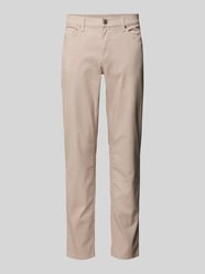 Stoffen broek met viscose in 5-pocketmodel, model 'Cadiz' van Brax Beige - 8