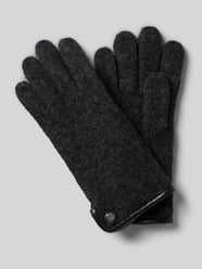 Gewalkte handschoenen van scheerwol met wapenembleem van Roeckl - 42