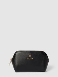 Kosmetiktasche mit Label-Applikation Modell 'CAMELIA' von Furla Schwarz - 39