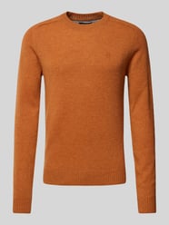 Strickpullover aus Lammwolle mit Label-Stitching von MCNEAL Orange - 35