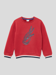 Sweatshirt mit Motiv-Applikation von s.Oliver RED LABEL Rot - 45