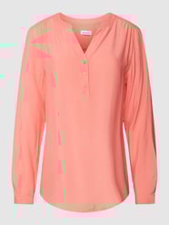 Bluse aus reiner Viskose mit V-Ausschnitt von Seidensticker Orange - 22