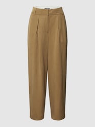Stoffen broek met bandplooi van Esprit Collection Groen - 43