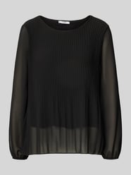 Langarmbluse mit Plisseefalten und Rundhalsausschnitt von ZABAIONE - 8