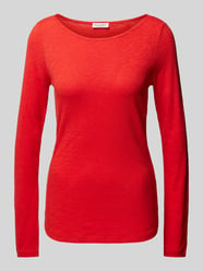 Regular Fit Langarmshirt mit U-Boot-Ausschnitt von Marc O'Polo Rot - 24