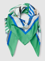 Szal z nadrukiem z logo model ‘Foulard’ od Liu Jo White Zielony - 16