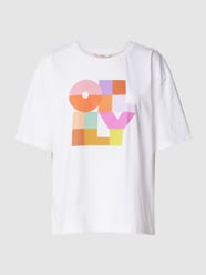 T-Shirt mit Statement-Print Modell 'TOMLIN' von Oilily Weiß - 5