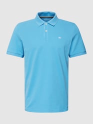 Poloshirt im unifarbenen Design Modell 'BASIC' von Tom Tailor Blau / Türkis - 31