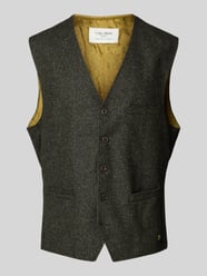 Wollen gilet met zijde model 'Wilson' van Carl Gross - 40
