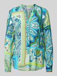 Blusenshirt mit Allover-Muster von Emily Van den Bergh Grün - 46