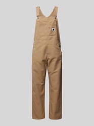 Straight Leg Latzhose mit Label-Patch Modell 'Bib' von Carhartt Work In Progress Beige - 33