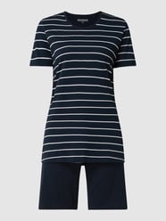 Pyjama mit Streifenmuster  von Schiesser Blau - 35