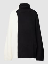 Strickpullover in Two-Tone-Machart Modell 'TELMA' von Mango Schwarz - 46