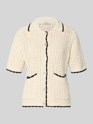 kardigan o kroju regular fit z perforowaniem model 'Muno' od b.young - 6