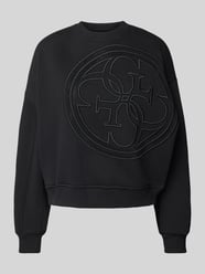 Sweatshirt mit Logo-Stitching von Guess Schwarz - 39