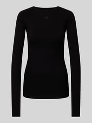 Longsleeve mit Label-Stitching von Karo Kauer Schwarz - 19