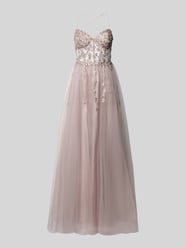 Abendkleid mit Spitzenbesatz von Unique Rosa - 47