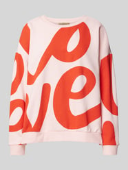 Oversized Sweatshirt mit Label-Print von Smith and Soul Pink - 14