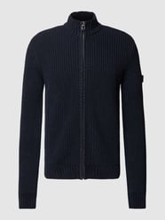 Strickjacke mit Label-Patch Modell 'Hutchins' von JOOP! Jeans Blau / Türkis - 26