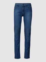 Straight Fit Jeans mit Logo-Schriftzug Modell 'Maine' von BOSS Blau - 13