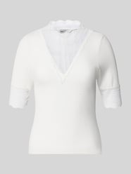 t-shirt o kroju slim fit z mieszanki wiskozy model 'Tilde' od ONLY - 3