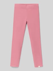 Legginsy z mieszanki bawełny organicznej o kroju slim fit model 'TRINNY LIFE' od ONLY Fuksjowy - 5