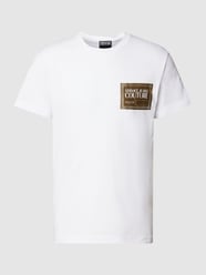 T-Shirt aus reiner Baumwolle mit Label-Print von Versace Jeans Couture Weiß - 25