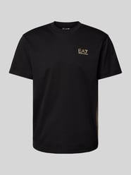 T-Shirt mit Label-Print von EA7 Emporio Armani Schwarz - 25