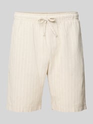 Shorts aus Leinen-Baumwoll-Mix mit elastischem Bund von MCNEAL Beige - 36