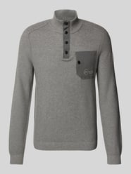 Regular Fit  Strickpullover aus reiner Baumwolle in Piqué-Qualität von s.Oliver RED LABEL Grau - 10