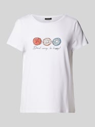 T-Shirt mit Motiv-Print von More & More Weiß - 25