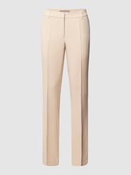 Flared Cut Stoffhose mit Ziernähten von Christian Berg Woman Selection Beige - 14