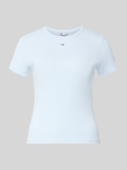 t-shirt w kroju slim fit z mieszanki bawełny od Tommy Jeans - 17