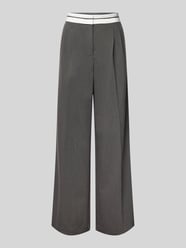 Wide Leg Stoffhose mit Bundfalten von Jake*s Casual Grau - 2