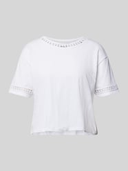 T-Shirt mit Häkelspitze von Jake*s Casual Weiß - 45