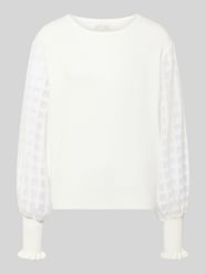 Gebreide pullover van Viscosemix met ronde hals van Apricot - 38