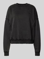 Oversized Sweatshirt mit Label-Stitching Modell 'GO' von Guess Jeans Schwarz - 3