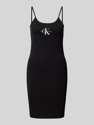 Knielanges Kleid mit Label-Print Modell 'Milano' von Calvin Klein Jeans Schwarz - 7