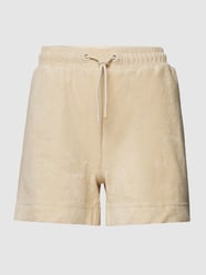 Shorts aus Frottee mit Label-Detail von Marc O'Polo Beige - 10