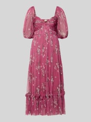 Sukienka koktajlowa w całościowym wzorze od Lace & Beads - 13