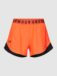 Korte broek met labeldetails, model 'Play Up' van Under Armour Rood - 3