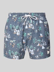 Badehose mit Allover-Muster Modell 'PIRANHA' von BOSS - 42