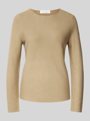 Regular Fit Strickpullover aus reiner Baumwolle mit Rollkante von Marc O'Polo Beige - 39