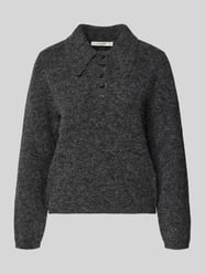 Sweter z dzianiny z mieszanki wełny i alpaki model „alpha” od Gestuz - 19