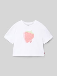 damski t-shirt o kroju regular fit z mieszanki bawełny model 'LVG STRAWBERRY SS TOP' od Levi’s® Kids - 15