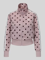 Regular Fit Sweatjacke mit Allover-Muster Modell 'FIREBIRD' von adidas Originals Pink - 1