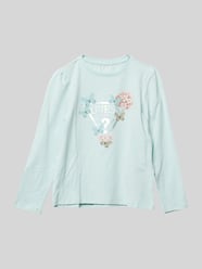 Longsleeve mit Label-Print von Guess Blau - 27