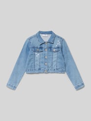 Jeansjacke mit Motiv-Stitching von Happy Girls Blau - 43