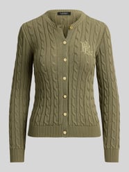 regular fit gebreid jack van puur katoen met gestikt logo van Lauren Ralph Lauren - 21