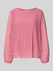 Regular Fit Bluse mit Plisseefalten Modell 'Ev44a' von ZABAIONE Pink - 5